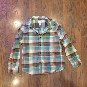 Cat & Jack Multicolor Plaid Button Down Shirt